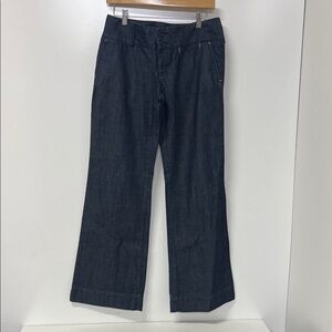 The Lucky Brand Dungaree, 5th Avenue Trouser, Size 6/28, 100% Cotton,Wide Leg